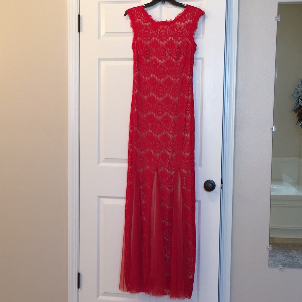 Betsy & Adam Red Evening Gown NWOT